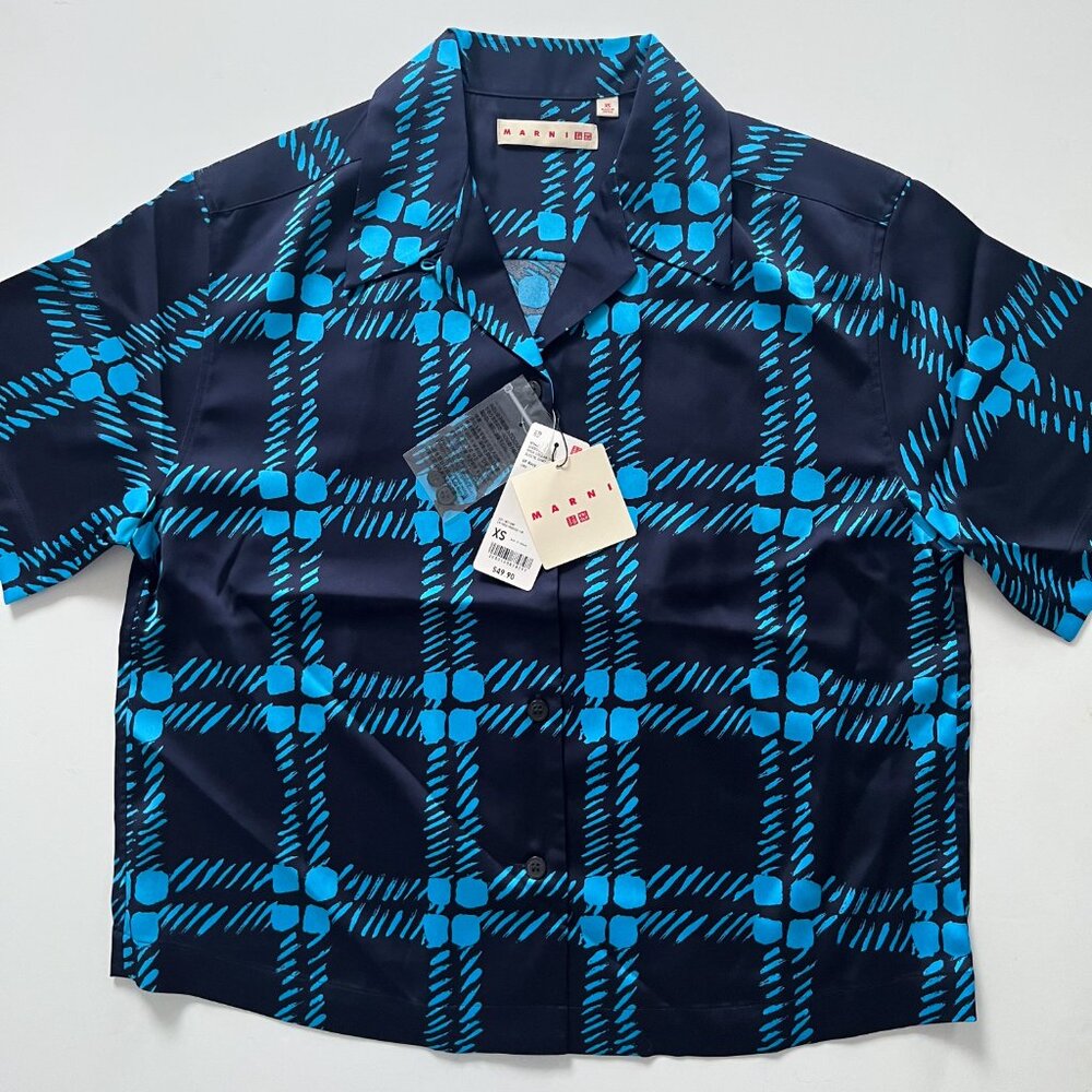 Uniqlo x MARNI Oversized Open Collar Short Sleeve Shirt